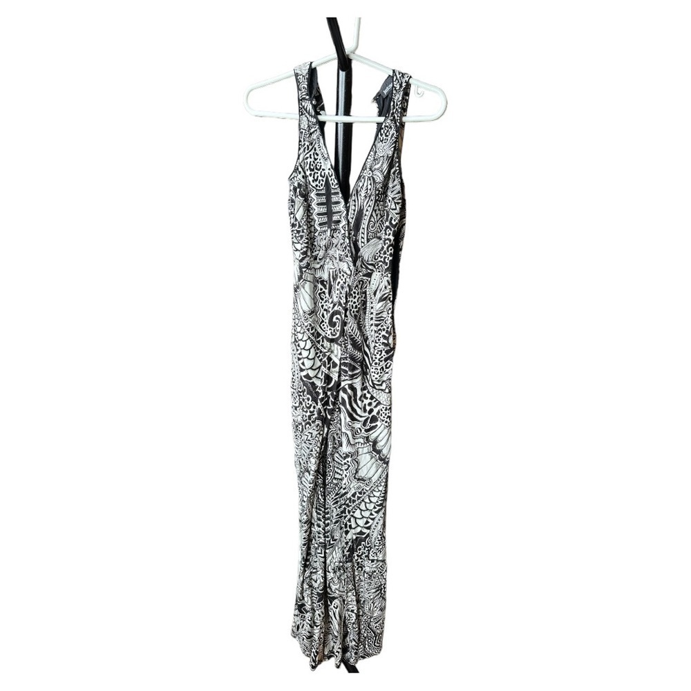 JUST CAVALLI SKETCH FLORAL CUT OUT DRESS - Picture 3 of 8